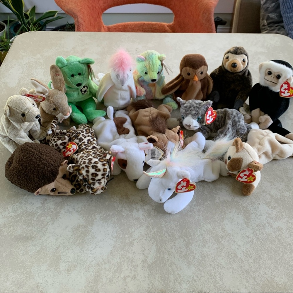 Beanie Baby Lot of 15 all have tags attached. Never used.